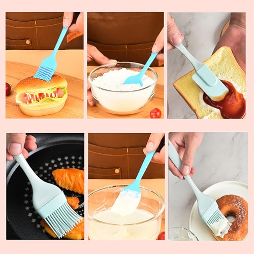 3 Pack Egg Whisk and Cooking Brush Scraper Set, Stainless Steel Wire Whisks for kitchen Cooking Blending Whisking