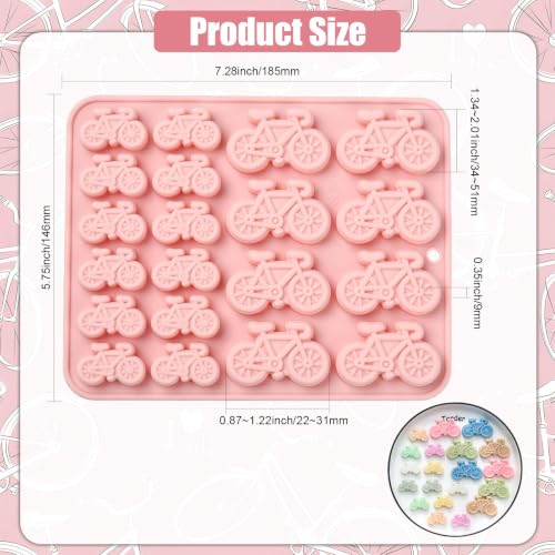Airssory 2 pcs Bicycle Silicone Fondant Molds Bike Vehicle Traffic Moulds for DIY Cake Chocolate Pudding Jelly Candy Resin Crafts Candle Home Decor - color: Fondant Molds Bike Vehicle - 2 pcs