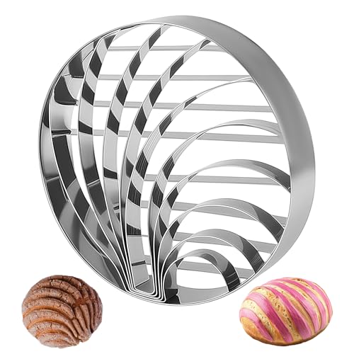 4.1 Inch 2 in 1 Concha Cutter, Conchas Donut Cutter, Concha Stamp – Ideal for Mexican Coffee, Hot Chocolate, Day of the Dead, Mexican Theme Parties, Festive & Family Gatherings - color: 2 in 1 Concha Cutter