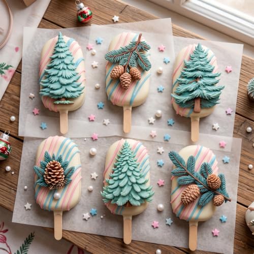Christmas Tree Silicone Molds Pine Tree Pinecone Fondant Molds - color: Style H