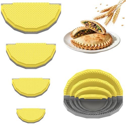 Tortilla Sealer Crimper Maker - for 10"+8"+6"+4" Flour Tortillas - color: Gray Yellow