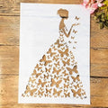 TIAMECH A4 Reusable Wedding Bride Stencil for Painting - style: Wedding Bride