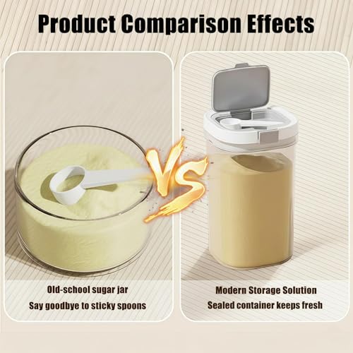 1800ml Airtight Baby Formula Container, Layered Storage with Spoon - size: Large