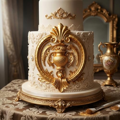 Baroque Silicone Molds Curlicues Scroll Relief Lace Fondant Mold - color: Style I