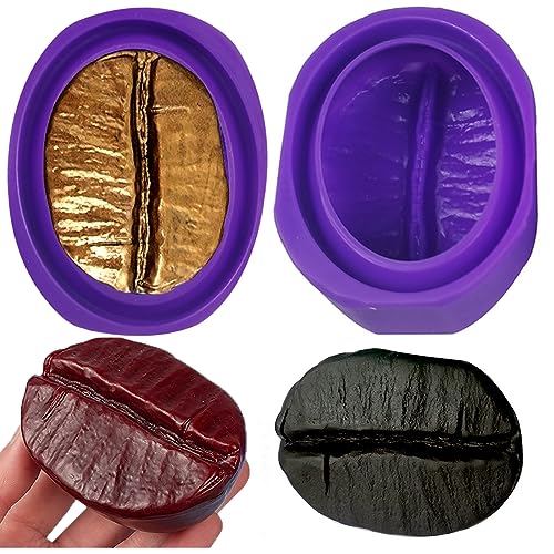Silicone Soap Molds, Coffee Bean, 2 Pack - color: Coffee Bean Soap