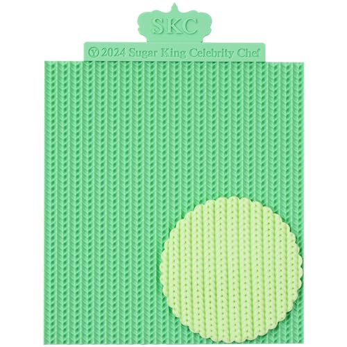 KALAIEN 1 Pcs Sweater Texture Fondant Impression Mats(Style 1) - color: Style 1