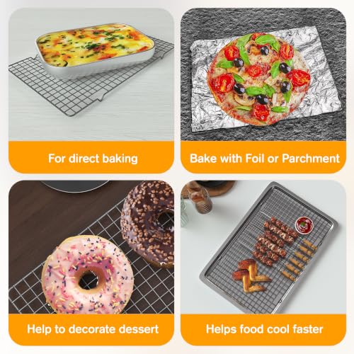 2 PCS Cooling Racks for Cooking and Baking, 10" x 16", Black - color: Black, size: 10‘’x16‘’-2PC