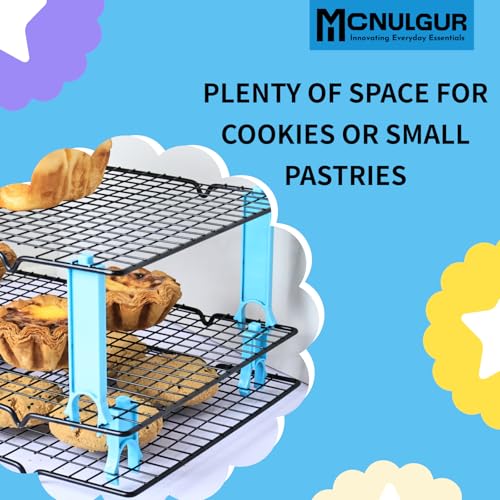 Wire Rack Stacker, Pack of 4 - Organize Your Baking with Space-Saving Ease (Blue, Medium) - color: Blue, size: Medium