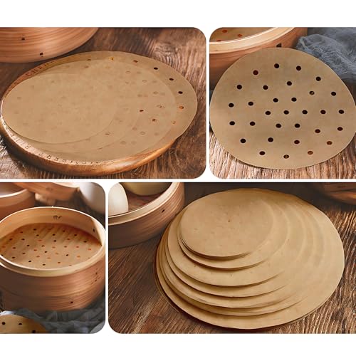 Air Fryer Parchment Paper Liners, 6 Inch 100 Pcs - color: Unbleached, size: 6IN