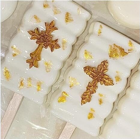 Cross Molds Silicone Fondat Cake Chocolate Mold 2pcs for Baptism Party Supplies - style: Cross Mold