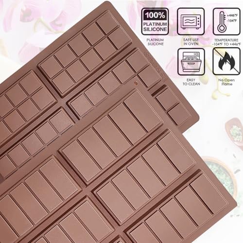 Wax Melt Molds Silicone,Chocolate Bar Mold - color: A