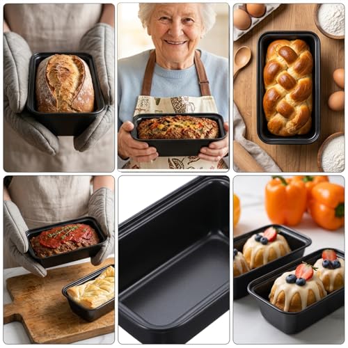 16 Pack Mini Loaf Pans for Baking, 6.1" Carbon Steel Nonstick Small Bread Pans for Banana Bread, Meatloaf, Brownies & Pound Cakes – Oven Safe, Easy Release & Dishwasher Safe Bakeware Set