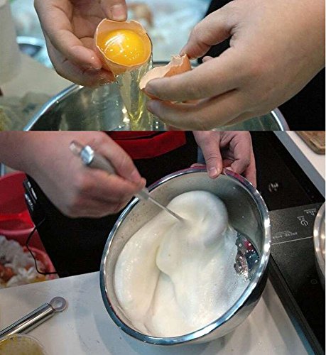 Egg Whisk Egg Beater Stainless Surround helixSpring Coil Egg Frother, Milk and Egg- Kitchen Utensils for Blending,Magic Hand Held Sauce Stirrer Frother 10"… - size: 1 pcs Large