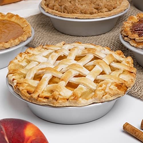 Fat Daddio's PIE-9 Anodized Aluminum Pie Pan, 9 x 1.5 Inch - size: 9 x 1.5 Inch
