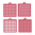 4 Pack Reusable Royal Icing Sprinkle Stencils Gem Glitter Stencils Bakery Stencil Template Set for Cookie Cake and Cupcake,Crafts DIY Tumblers Reusable Glitter & Gem Template Set (Candy) - style: Candy