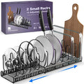 Better Things Home 5.5” Wide 12-Slot Adjustable Pot Lid Organizer with Scratch-Free Pads, Expandable Pot Lid Holder Rack for Cabinet, Small to Medium Pots and Pans Organizer Inside Cabinet - size: LID ORGANIZER - 12+ DIVIDERS
