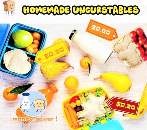 Uncrustable Sandwich Cutter, Crustless Sandwich Cutter and Sealer Set - color: 6Shapes