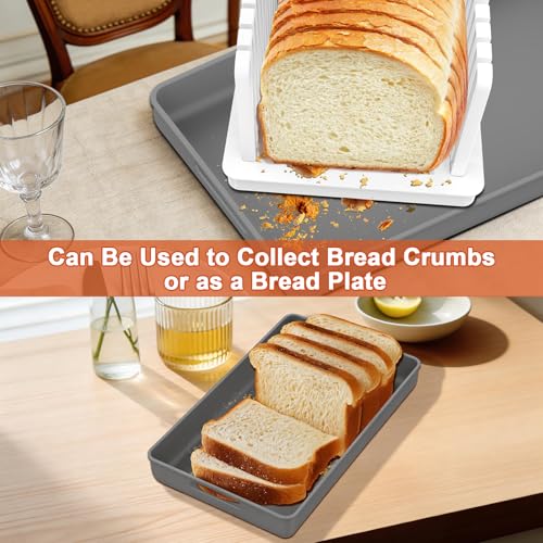 NIUXX Bread Slicer for Homemade Bread - 3 Optional Slice Thicknesses - size: Adjustable Thickness