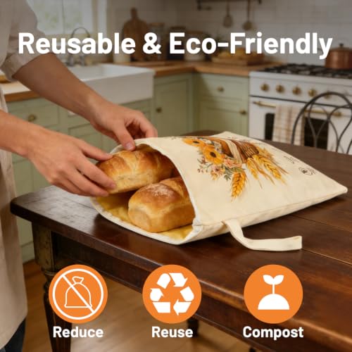 Beeswax Bread Bags for Sourdough 2 Pack, XL 13 x 17 Inch - color: Off White