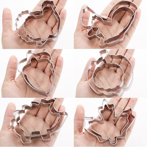 MrCookie Large Autumn/Fall Cookie Cutters,Thickened Stainless Steel - color: Fall/Thanksgiving
