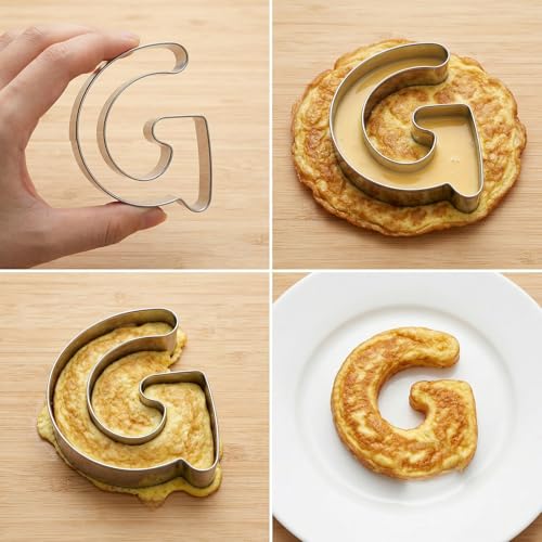 Alphabet Letters Cookie Cutters Set Large 3 Inch, 26 Pcs Stainless Steel DIY Cookie Cutter Set Baking Fondant Biscuit Fruit Dough Mold Tools for Birthday Christmas New Year Holiday Party Decorations
