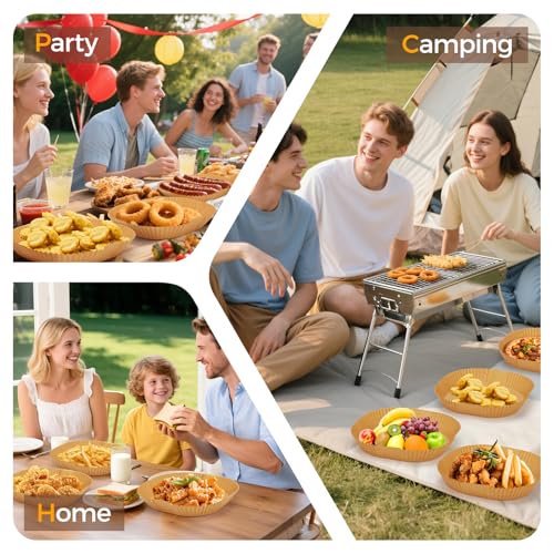 125Pcs 8 Inch Square Air Fryer Liners Disposable for 5-8QT, Parchment Paper - size: 8"Square