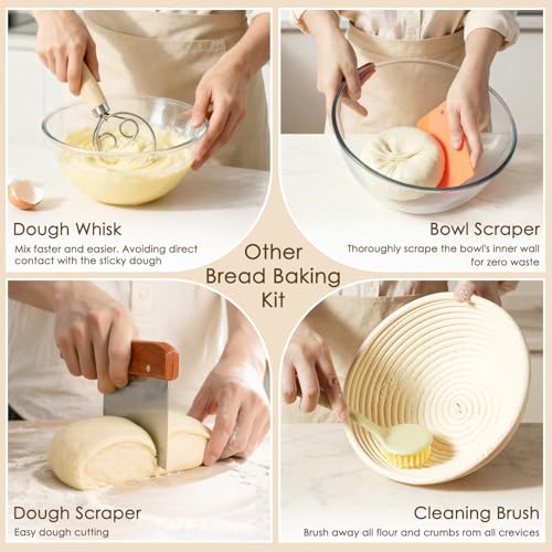 Bread Proofing Basket, Kikcoin Banneton Bread Proofing Basket (13 PCS) - size: 13 PCS