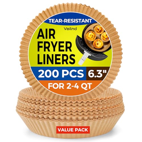 Vailnd 6.3" Round Air Fryer Liners Disposable 200 PCS for Ninja AF101 - size: 6.3" Round