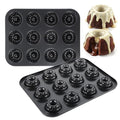 2 Pack Mini Fluted Cake Pan, 12 Cavity Fluted Cake Pans for Baking