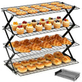 4 Tier Cooling Racks for Cooking and Baking Collapsible Cookie Rack Cooling - size: 4-Tier