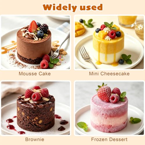Sidosir 2Pcs Tall Cylinder Silicone Molds for Baking, 9-Cavity Non-Stick Silicone Baking Molds for Small Mousse Cake - size: Tall Cylinder Silicone Mold