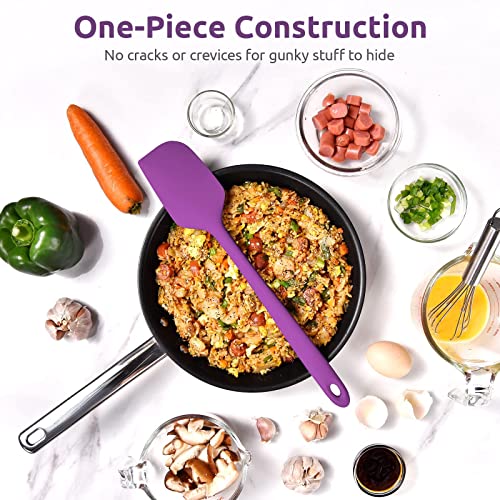 U-Taste 14in Extra Large Silicone Spatula, 600°F Heat Resistant, Purple - color: Purple, size: 14 in (extra large spatula)