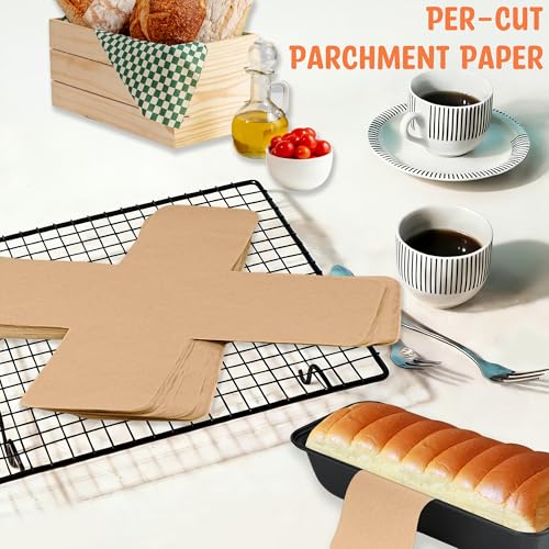 100 Pcs 13x5 in Loaf Pan Liners for Baking Bread Pan Parchment Paper - size: 13.4*5.12 inch