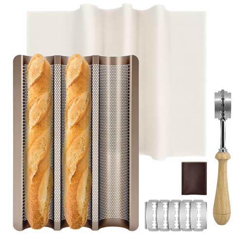 Baguette Bread Pan, Perforated French Bread Tray