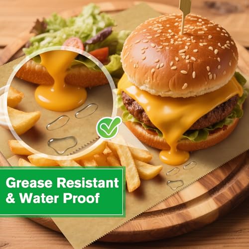 EcoDispose Precut POP UP Deli Paper Sheet, 200 Pack, 10" x 10.5", Kraft - color: Kraft, size: 10"x10.5"
