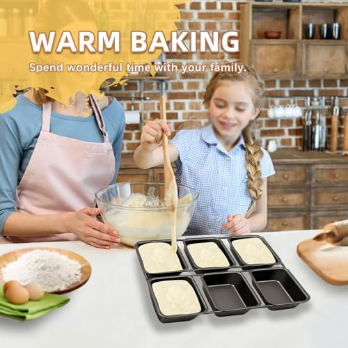 6-Cavity Mini Loaf Pan, Black - size: 6 Cavity Black