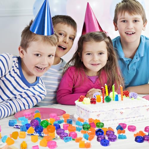 Sidosir 7Pcs Gummy Candy Molds, Gummy Bear/Dinosaur/Fruit/Donut/Hearts Molds, Non-stick Silicone Candy Chocolate Mold (5Shape+2Droppers) - color: 5Shape+2Droppers