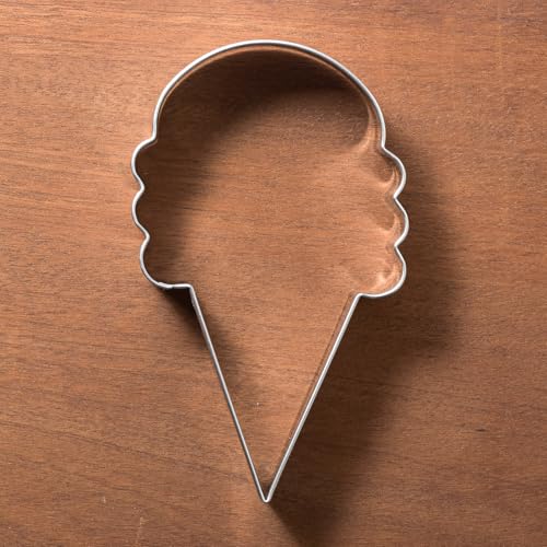 LILIAO Ice Cream Cone Cookie Cutter 4.5 inches (Three Scoop) - size: Three Scoop