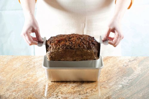 Nordic Ware Naturals Meat Loaf Pan with Lifting Trivet, 1.5 Pound Meatloaf Pan (Pack of 3) - size: 1.5 Pound Meatloaf Pan (Pack of 3)