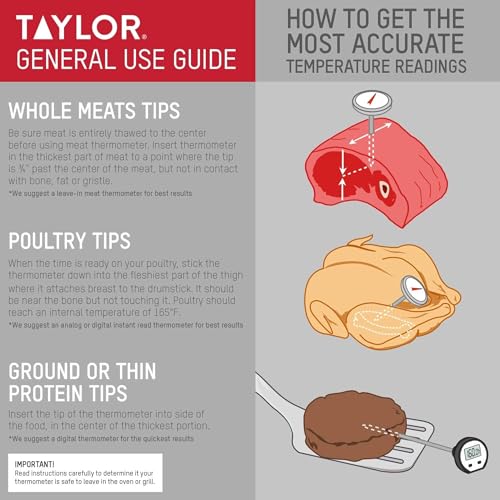 Taylor – Compact Instant-Read Pen Style Digital Kitchen Meat Thermometer - Waterproof Grey - Gray - color: Gray