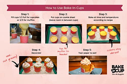 Paper Baking Cups (Polka Dots), Greaseproof Disposable Cupcake Liners (Green, Large Cups (50-Pack)) - color: Green