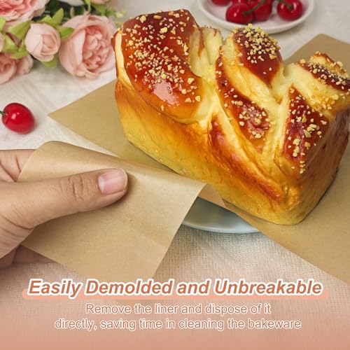 125 Pcs Precut 9x5 Inch Bread Pan Liners, Loaf Pan Parchment Liners
