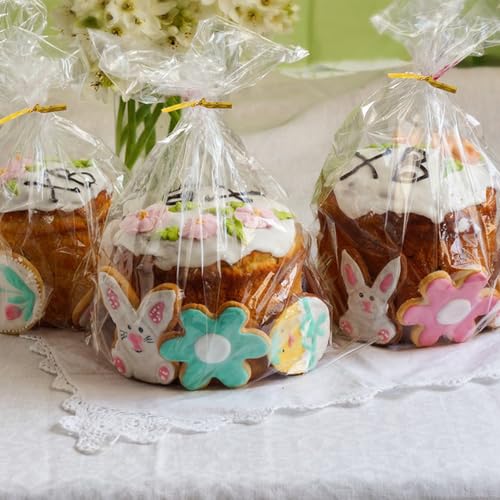 4x6" Clear OPP Treat Bags 200Pcs with Twist Ties, Cellophane Bakery Bags - color: 4*6 Inch 200pcs