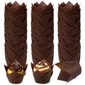 Ruisita 150 Pcs Mini Cupcake Liners Muffin Liners Baking Cups - color: Brown