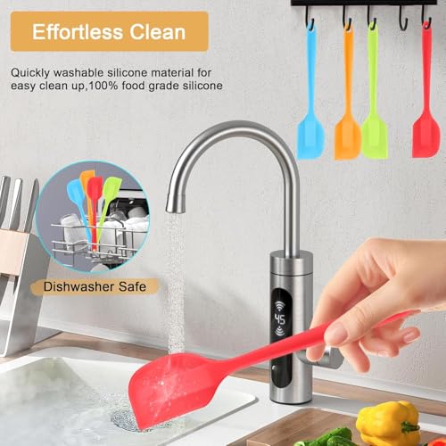 Silicone Spatula 4-piece Set, Heat-Resistant Spatulas, Non-stick Rubber Spatulas Non-Stick Flexible Scrapers Baking Mixing Tool (Small) - size: Small