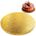 Gold Cake Board 14 Inch, Round Cake Drum, 1/2 Inch Thick Cardboard - color: Gold, size: 14"