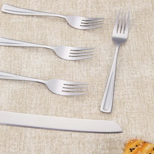 GoGeiLi Stainless Steel Wedding Cake Cutting Set with Forks - color: Silver cake cutting set