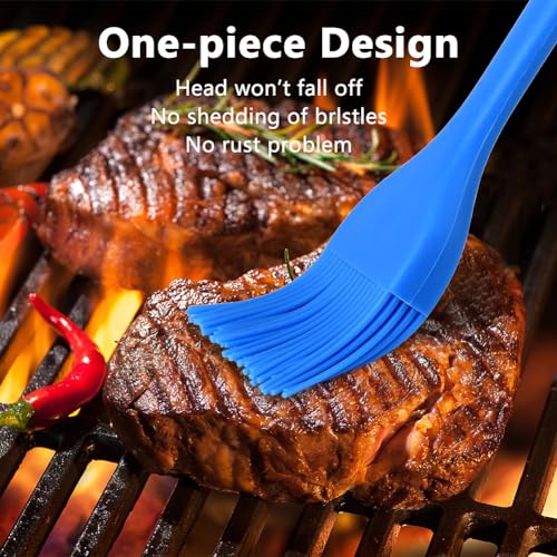 Hhyn Silicone Basting Pastry Brush Set 2 Pack - color: 2 Pcs Black + Red