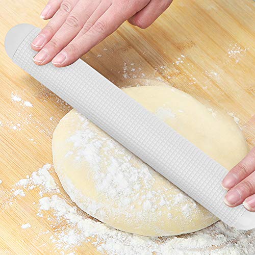 Rolling Pin, 9.8in ABS Fondant Roller with Bumped Point, Ergonomic Fondant Cake Dough Roller, Practical Nonstick Rolling Pins for Cake Bread Noodle Pastry