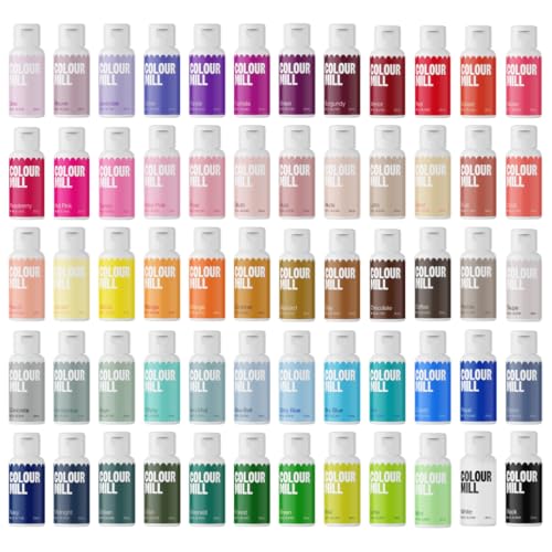 Colour Mill Oil Blend Food Coloring, Complete Collection - 20 Milliliters Each of 60 Colors - color: Complete Collection 60 Pack